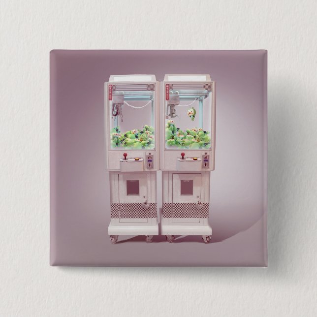 Bóton Quadrado 5.08cm Máquina de velas (Frente)