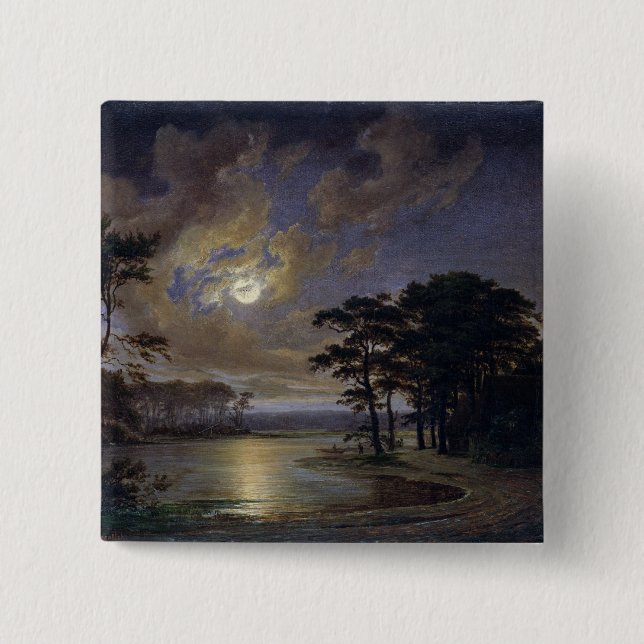 Bóton Quadrado 5.08cm Mar de Holstein - luar, 1847 (Frente)