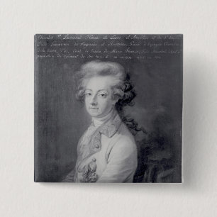 Bóton Quadrado 5.08cm Marechal Charles-Joseph Príncipe de Ligne