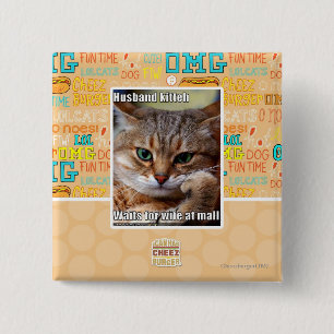 Bóton Quadrado 5.08cm Marido Kitteh