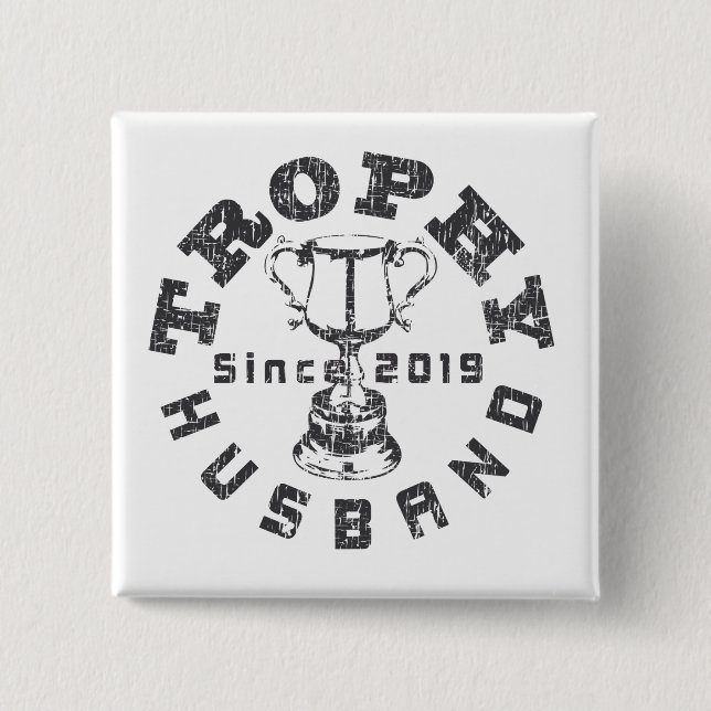 Bóton Quadrado 5.08cm Marido Troféu 2019 Botão (Frente)