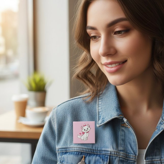 Bóton Quadrado 5.08cm Marie Button (Criador carregado)