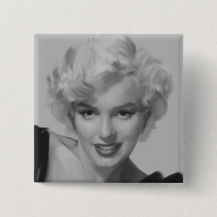 Bóton Quadrado 5.08cm Marilyn, o Olhar 2