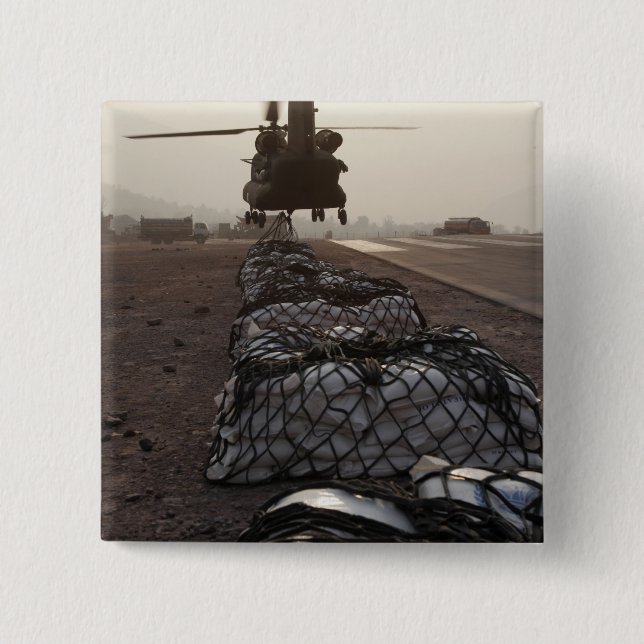 Bóton Quadrado 5.08cm Marines anexar cargas de linga (Frente)