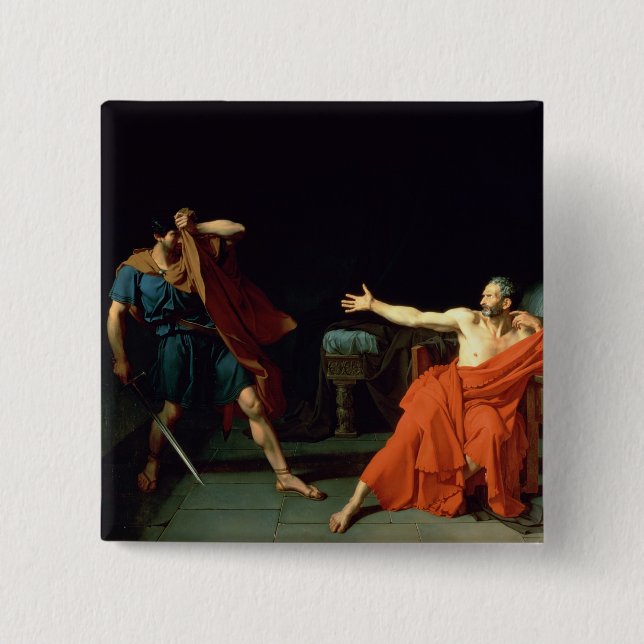 Bóton Quadrado 5.08cm Mário em Minturnae, 1786 (óleo em canvas) (Frente)