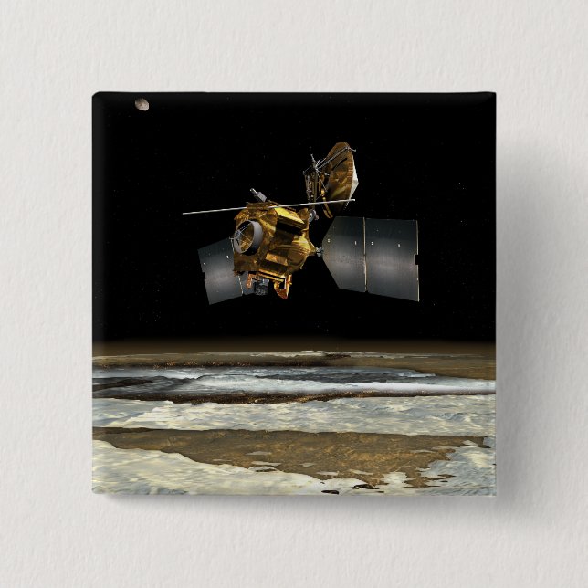 Bóton Quadrado 5.08cm Mars Reconnaissance Orbiter 2 (Frente)