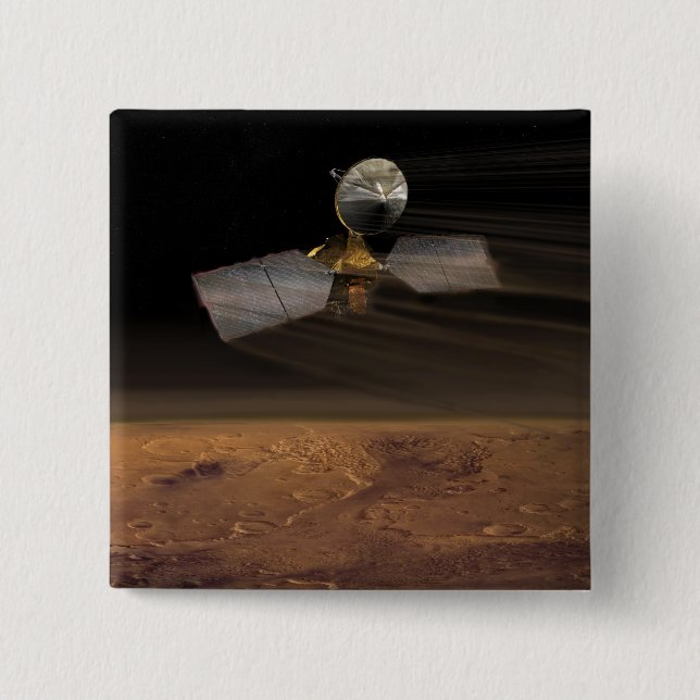 Bóton Quadrado 5.08cm Mars Reconnaissance Orbiter 3 (Frente)