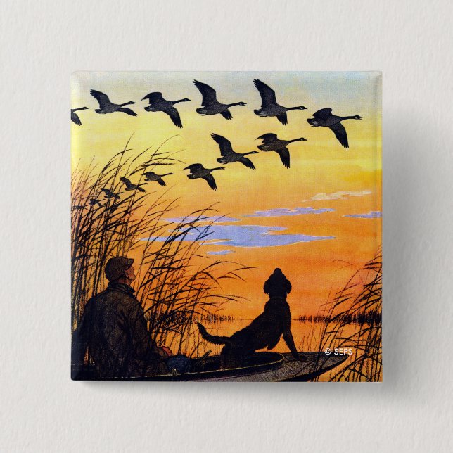 Bóton Quadrado 5.08cm Marsh por Paul Bransom (Frente)