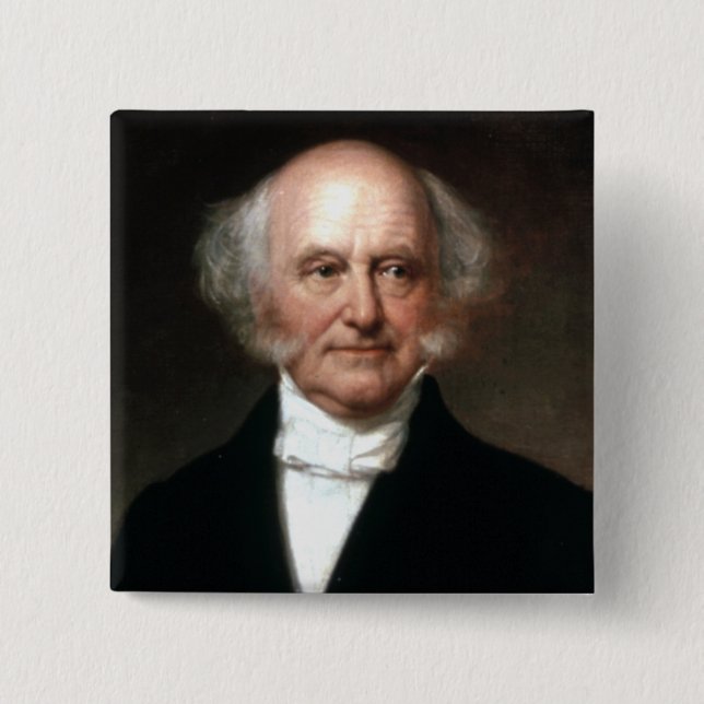 Bóton Quadrado 5.08cm Martin Van Buren (Frente)