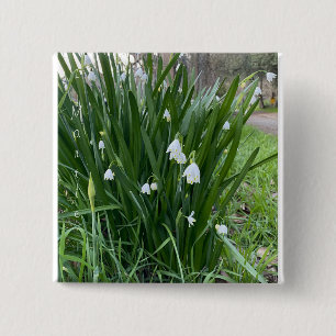 Bóton Quadrado 5.08cm Mărțișor - Botão Ghiocei