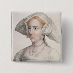 Bóton Quadrado 5.08cm Mary Tudor (1516-58) gravado por Francesco Bartolo