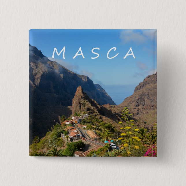 Bóton Quadrado 5.08cm Masca na Espanha    (Frente)