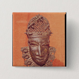 Bóton Quadrado 5.08cm Máscara, Benin