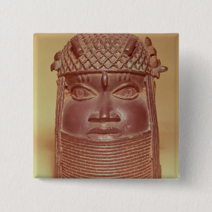Bóton Quadrado 5.08cm Máscara de Benin