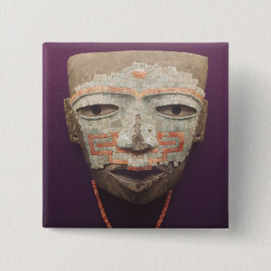 Bóton Quadrado 5.08cm Máscara fúnebre de Teotihuacan
