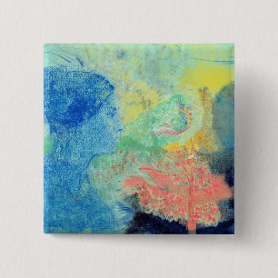 Bóton Quadrado 5.08cm Máscaras do sono (pastel no papel