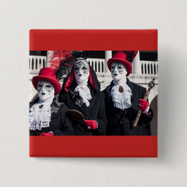 Bóton Quadrado 5.08cm Máscaras durante o Carnaval de Veneza