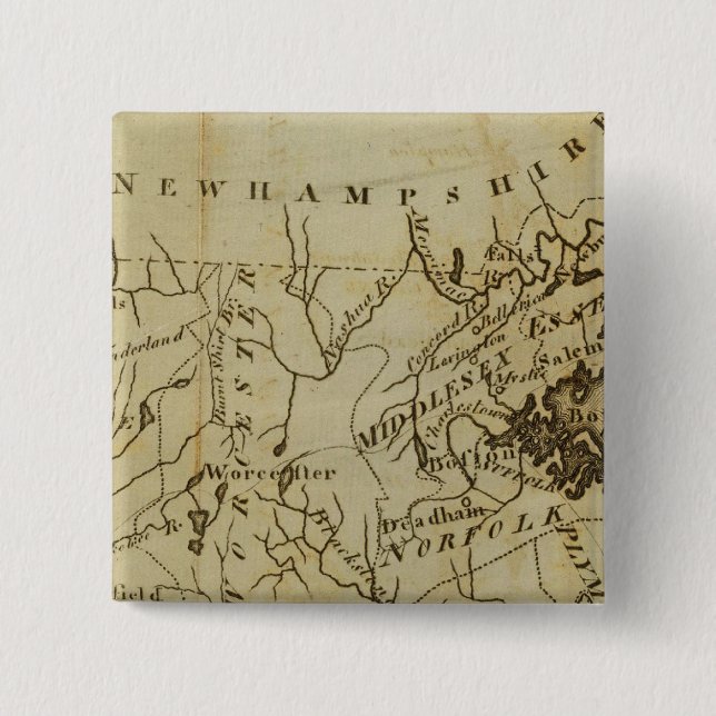 Bóton Quadrado 5.08cm Massachusetts 3 (Frente)