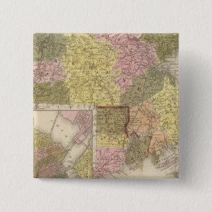 Bóton Quadrado 5.08cm Massachusetts E Rhode Island