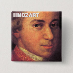 Bóton Quadrado 5.08cm Material de Wolfgang Amadeus Mozart
