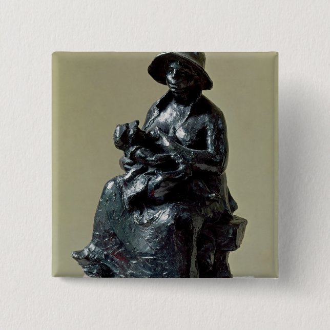 Bóton Quadrado 5.08cm Maternidade, 1916 (Frente)