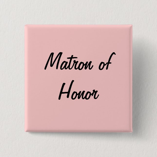 Bóton Quadrado 5.08cm Matriz de honra (Frente)