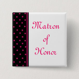 Bóton Quadrado 5.08cm Matrona da honra
