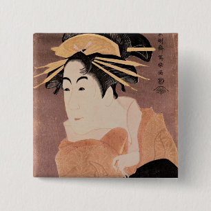 Bóton Quadrado 5.08cm Matsumoto Yonesaburo no papel do courtesan
