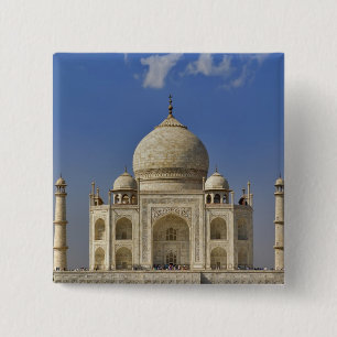 Bóton Quadrado 5.08cm Mausoléu Taj Mahal / Agra, Índia