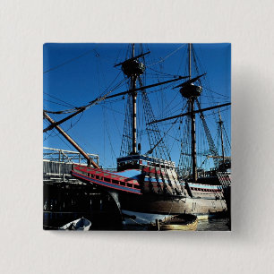 Bóton Quadrado 5.08cm Mayflower II, marco histórico nacional, Plymouth