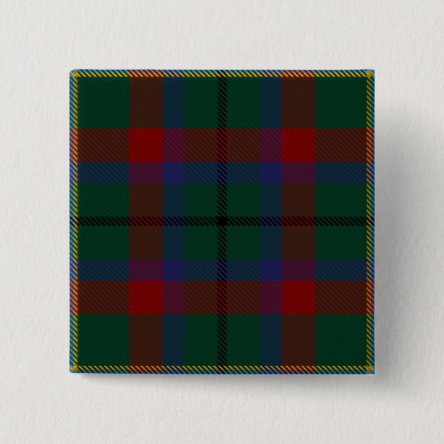 Bóton Quadrado 5.08cm Mayo County Irish Tartan (Frente)