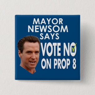 Bóton Quadrado 5.08cm Mayor Newsom Dizer Nenhum no suporte 8!