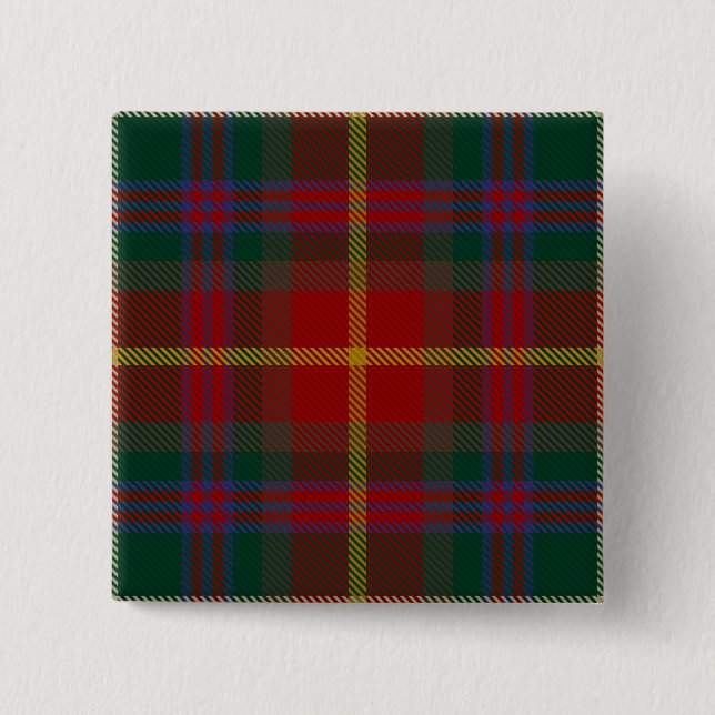 Bóton Quadrado 5.08cm Meath County Irish Tartan (Frente)