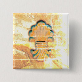 Bóton Quadrado 5.08cm Medalhão de Estilo Italiano Vintage