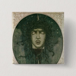 Bóton Quadrado 5.08cm Medusa, 1919