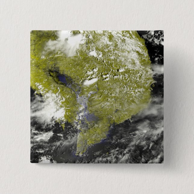 Bóton Quadrado 5.08cm Mekong Delta e Tonle Sap (Frente)