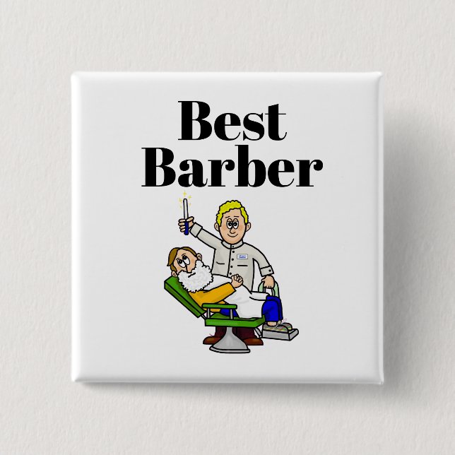 Bóton Quadrado 5.08cm Melhor Botão De Barber - Dando Um Pouco (Frente)