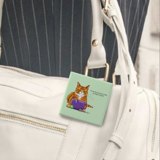 Bóton Quadrado 5.08cm Melhor Dia de as mães de Mãe (Criador carregado)