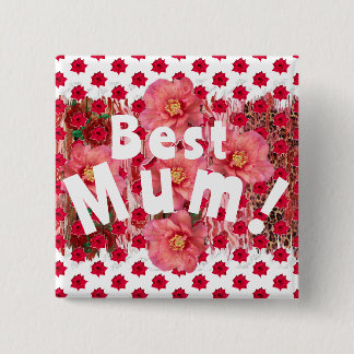 Bóton Quadrado 5.08cm Melhor Mãe!