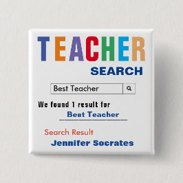 Bóton Quadrado 5.08cm Melhor Pesquisa de Professores