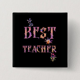 Bóton Quadrado 5.08cm Melhor Professora