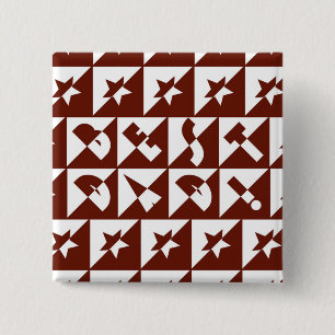 Bóton Quadrado 5.08cm Melhor texto selvagem do Pai em vermelho