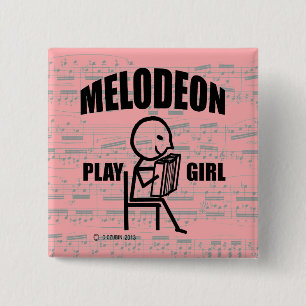 Bóton Quadrado 5.08cm Mellophone Play Girl