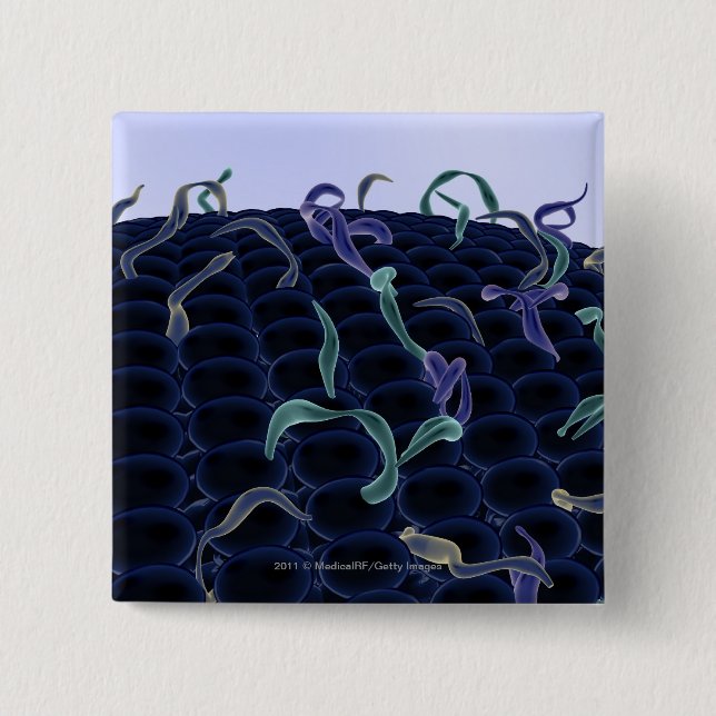 Bóton Quadrado 5.08cm Membrana de pilha ampliada (Frente)