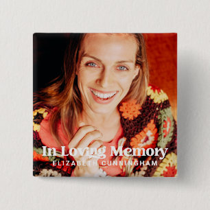 Bóton Quadrado 5.08cm Memória Personalizada Simples De Amor