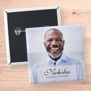 Bóton Quadrado 5.08cm Memorial de Fotografias Clássico e Simples