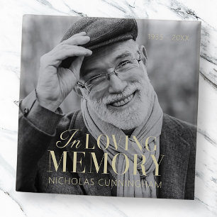 Bóton Quadrado 5.08cm Memorial Elegante Moderno de Memória Amante