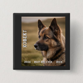 Bóton Quadrado 5.08cm Memorial personalizado para animais de estimação -