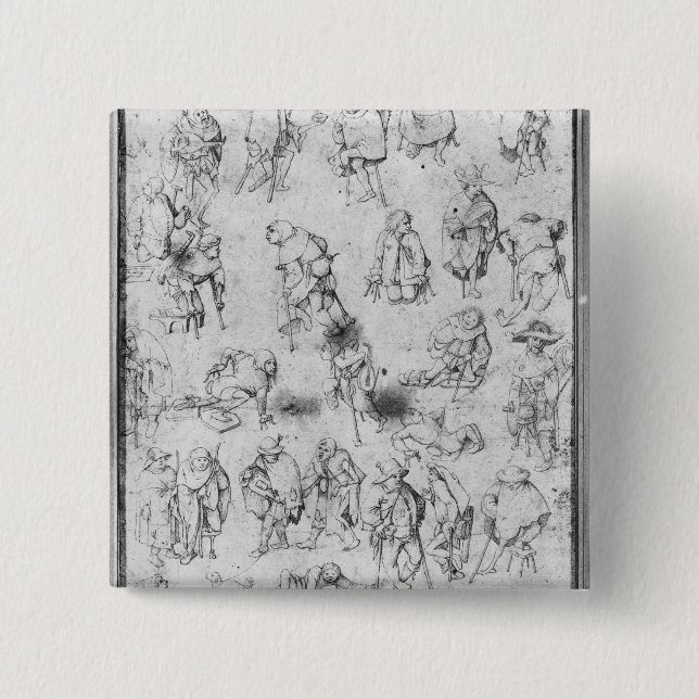 Bóton Quadrado 5.08cm Mendigos (Frente)