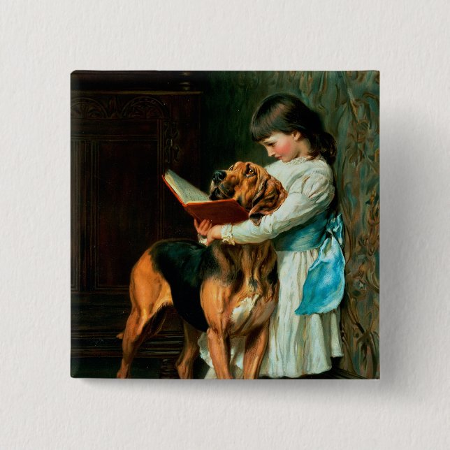 Bóton Quadrado 5.08cm Menino impertinente ou educação obrigatória (Frente)